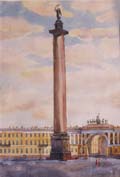 Петербургский пейзаж с Александровской колонной